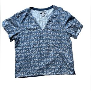 Carbon 2 cobalt, women’s Baile floral T-shirt, size large